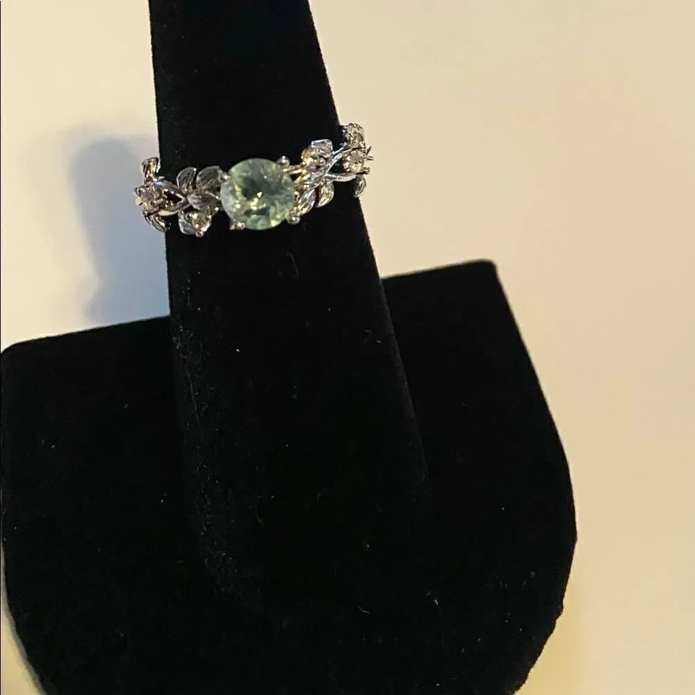 Aquamarine Blue Topaz Sterling Silver Ring 6 7